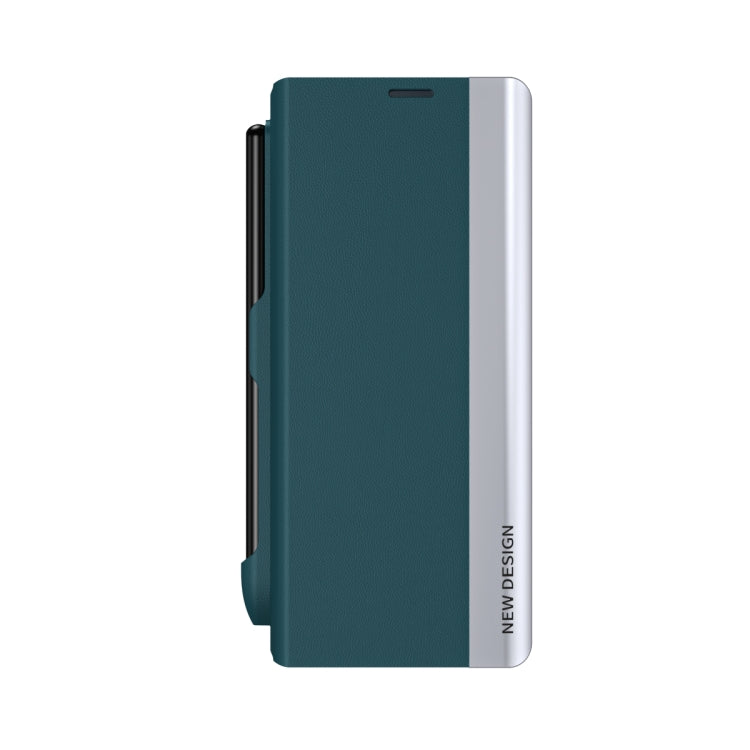 For Samsung Galaxy Z Fold4 Shockproof Full Coverage Leather Phone Case with Pen Slot(Green) - free shipping - PMC TechLife - Order now!