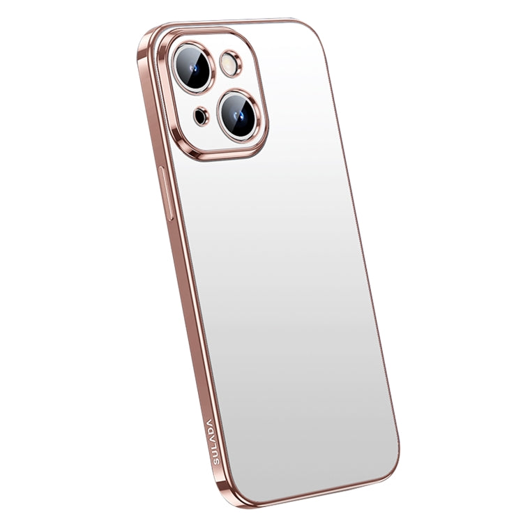For iPhone 14 Plus SULADA Electroplating Frosted All-inclusive TPU Phone Case(Pink) - iPhone 14 Plus Cases by SULADA | Online Shopping South Africa | PMC TechLife