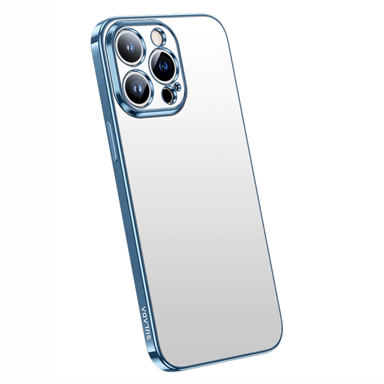 For iPhone 14 Pro Max SULADA Electroplating Frosted All-inclusive TPU Phone Case(Sierra Blue) - iPhone 14 Pro Max Cases by SULADA | Online Shopping South Africa | PMC TechLife | Buy Now Pay Later Mobicred
