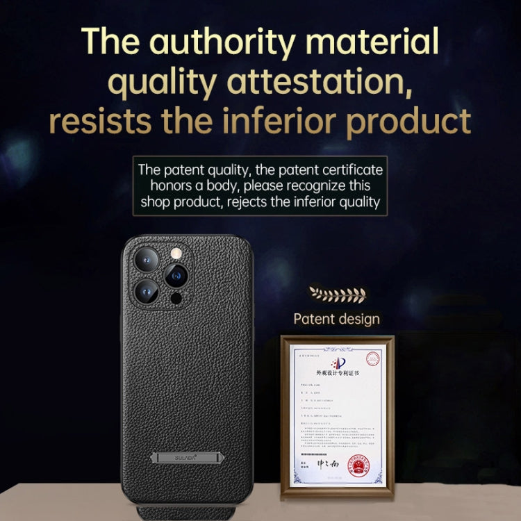 For iPhone 14 SULADA Famous Artisan Series Litchi Leather PC + TPU Phone Case(Red) - iPhone 14 Cases by SULADA | Online Shopping South Africa | PMC TechLife | Buy Now Pay Later Mobicred