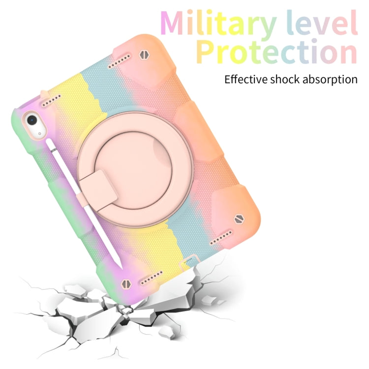 For iPad 2025 / 2022 360 Rotation PC+Silicone Tablet Case(Colorful Rose Gold) - free shipping - PMC TechLife - Order now!