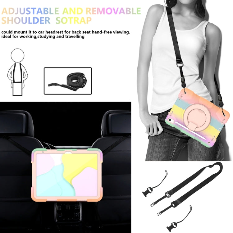 For iPad 2025 / 2022 360 Rotation PC+Silicone Tablet Case(Colorful Rose Gold) - free shipping - PMC TechLife - Order now!