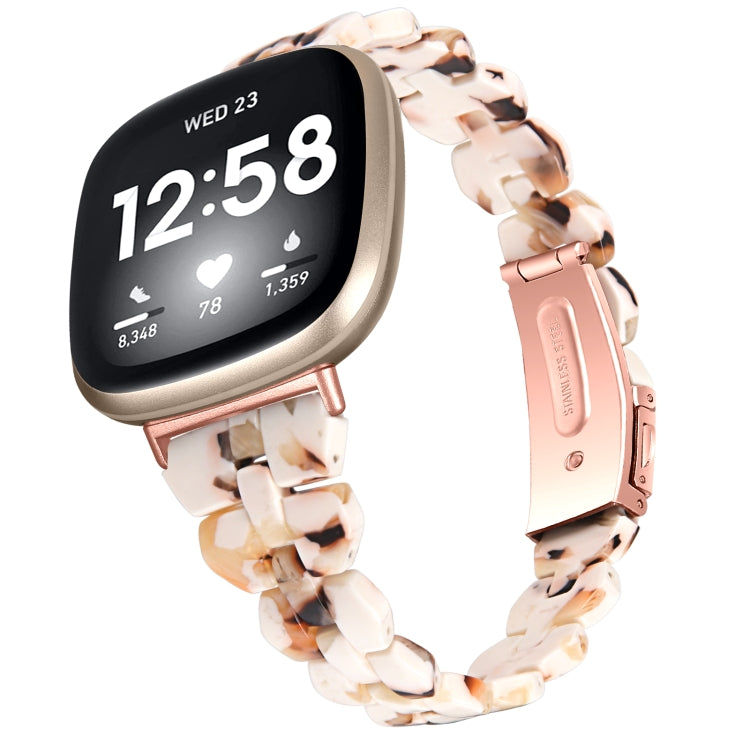 For Fitbit Versa 4 / Sense 2 Universal Rhombus Resin Watch Band(Nougat) - free shipping - PMC TechLife - Order now!