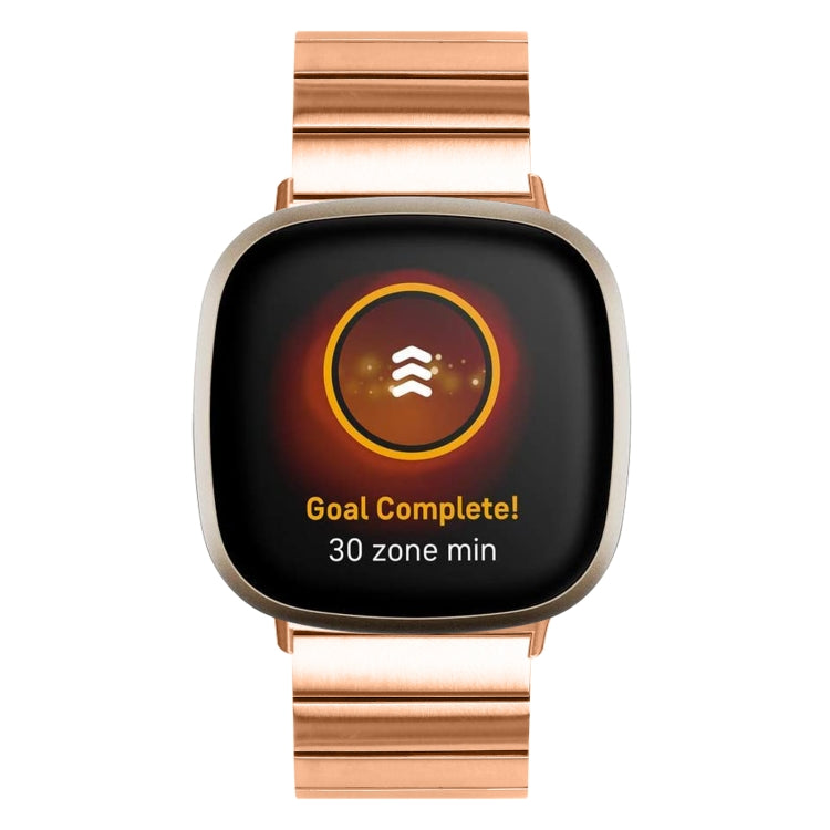 For Fitbit Versa 4 / Sense 2 Universal Butterfly Buckle Metal Watch Band(Rose Gold) - free shipping - PMC TechLife - Order now!