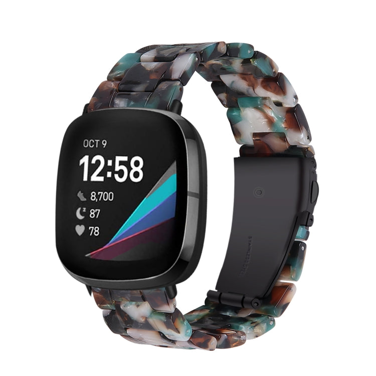 For Fitbit Versa 4 / Sense 2 Universal Resin Watch Band(Blue Flower) - free shipping - PMC TechLife - Order now!