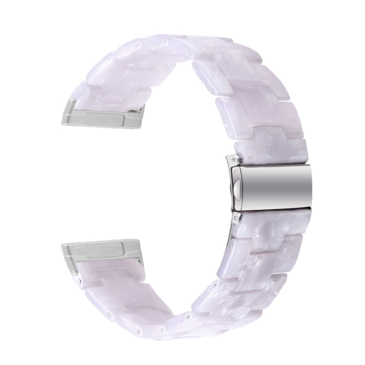 For Fitbit Versa 4 / Sense 2 Universal Resin Watch Band(Shiny White) - free shipping - PMC TechLife - Order now!