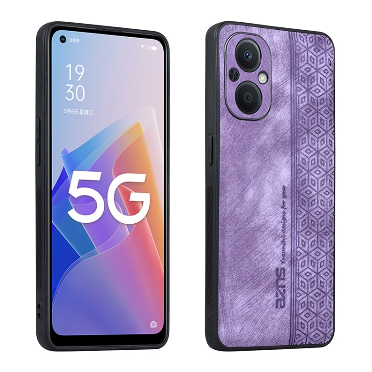 AZNS 3D Embossed Skin Feel Phone Case for OPPO A96 5G / F21 Pro 5G / Reno7 Z 5G / Reno7 Lite / OnePlus Nord N20 5G(Purple) - free shipping - PMC TechLife - Order now!