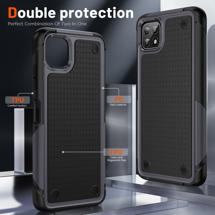 For Samsung Galaxy A22 5G PC + TPU Shockproof Protective Phone Case(Grey+Black) - free shipping - PMC TechLife - Order now!