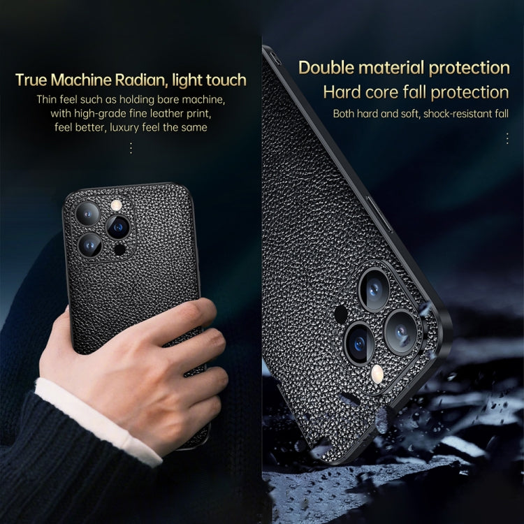 For iPhone 14 Pro SULADA Invisible Bracket Leather Back Cover Phone Case(Black) - iPhone 14 Pro Cases by SULADA | Online Shopping South Africa | PMC TechLife | Buy Now Pay Later Mobicred