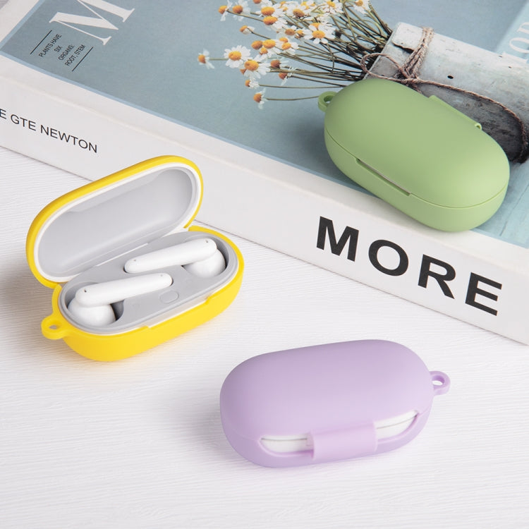 For Huawei FreeBuds SE Pure Color Bluetooth Earphone Silicone Case with Hook(Pink) - Huawei Earphone Case by PMC TechLife | Online Shopping South Africa | PMC TechLife | Buy Now Pay Later Mobicred
