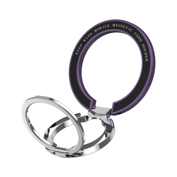 Car Magnetic Dual Axis Ring Phone Holder(Bright Purple) - Ring Holder by PMC TechLife | Online Shopping South Africa | PMC TechLife