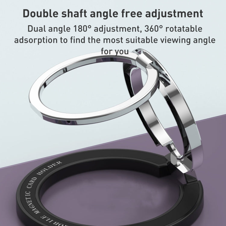 Car Magnetic Dual Axis Ring Phone Holder(Bright White) - Ring Holder by PMC TechLife | Online Shopping South Africa | PMC TechLife