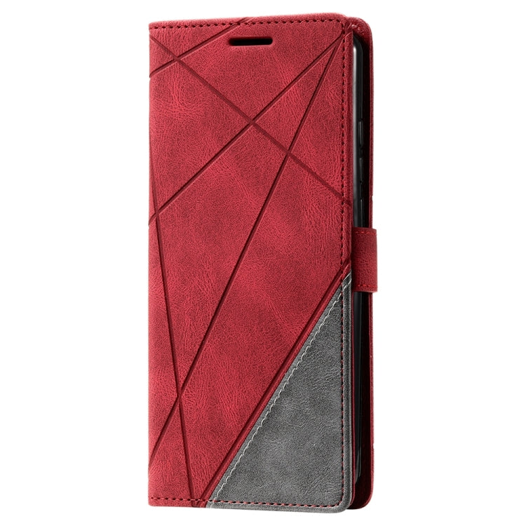 For Xiaomi Redmi A1+ Skin Feel Splicing Leather Phone Case(Red) - free shipping - PMC TechLife - Order now!