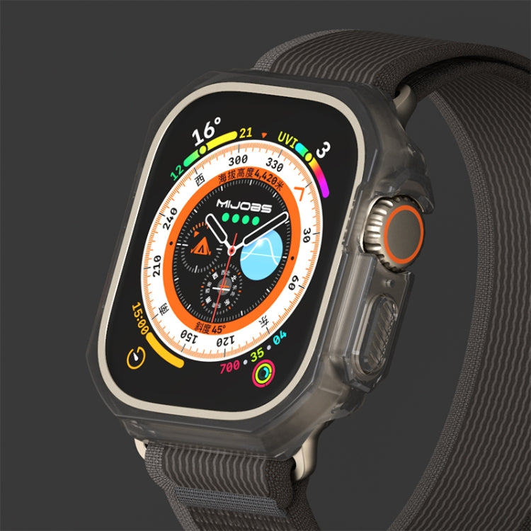 For Apple Watch Ultra 49mm Mijobs Ultra-thin Bezel PC Watch Case(khaki Green) - Watch Cases by MIJOBS | Online Shopping South Africa | PMC TechLife | Buy Now Pay Later Mobicred