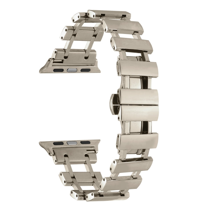 Hollow Stainless Steel Watch Band For Apple Watch Ultra 49mm / Series 8&7 45mm / SE 2&6&SE&5&4 44mm(Starlight) - free shipping - PMC TechLife - Order now!