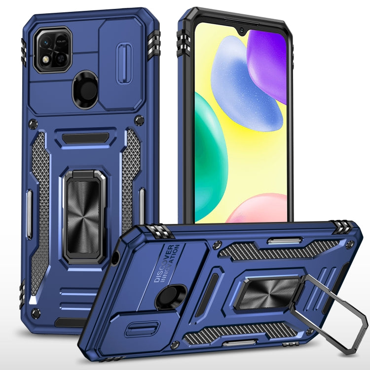 For Xiaomi Redmi 9C / 10A Armor PC + TPU Camera Shield Phone Case(Navy Blue) - free shipping - PMC TechLife - Order now!