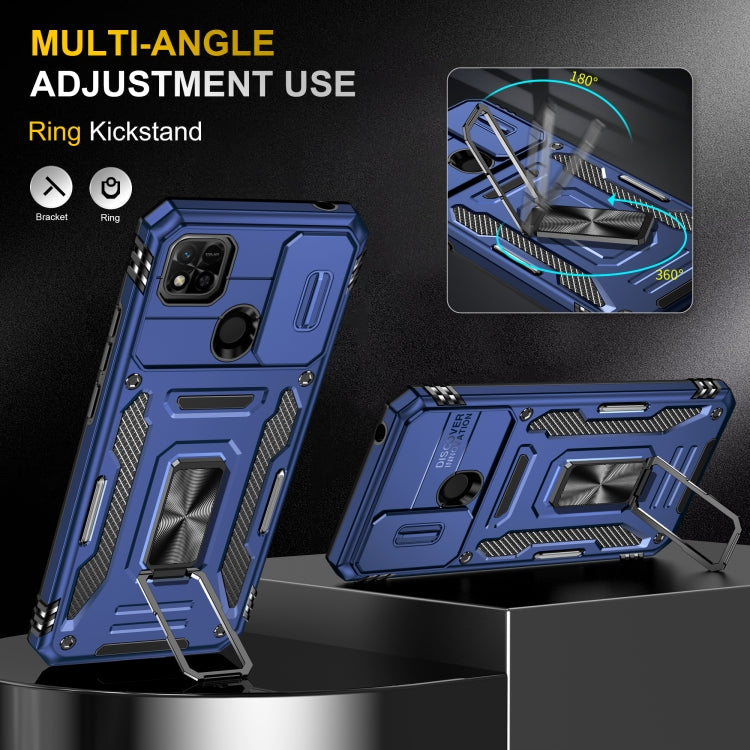 For Xiaomi Redmi 9C / 10A Armor PC + TPU Camera Shield Phone Case(Navy Blue) - free shipping - PMC TechLife - Order now!