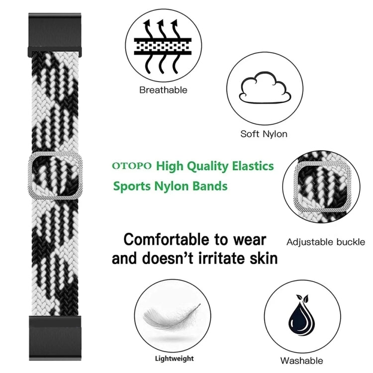 Compatible with Garmin Fenix 7 Adjustable Nylon Braided Elasticity Watch Band(Blue) - free shipping - PMC TechLife - Order now!
