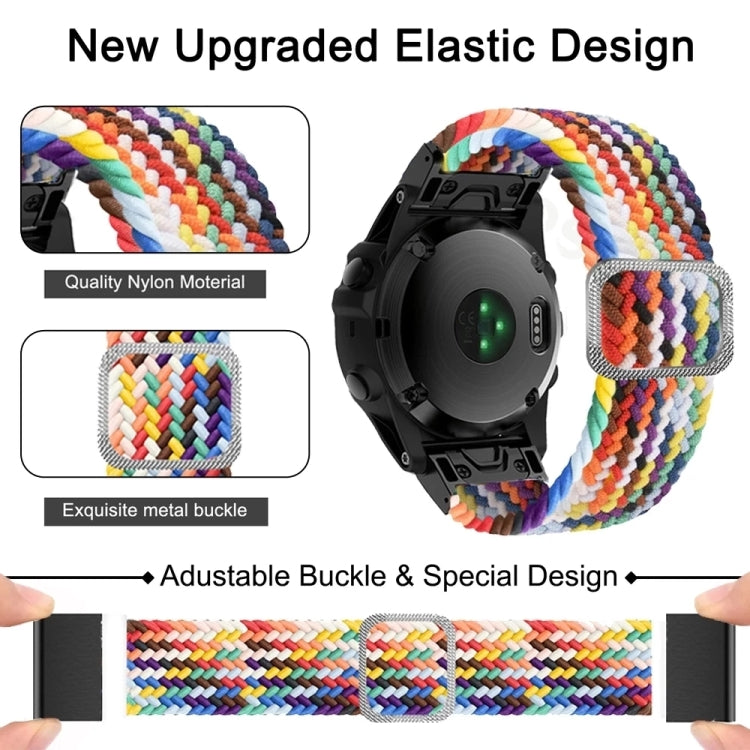 Compatible with Garmin Fenix 7 Adjustable Nylon Braided Elasticity Watch Band(Red) - free shipping - PMC TechLife - Order now!