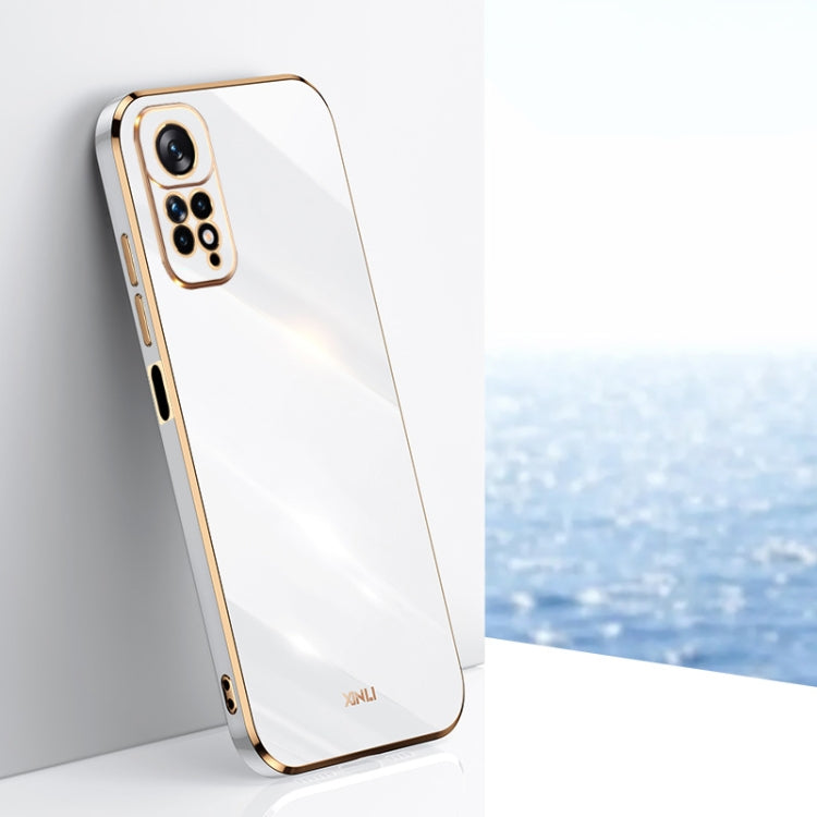 For Xiaomi Redmi Note 11 4G Foreign XINLI Straight Edge 6D Electroplate TPU Phone Case(White) - free shipping - PMC TechLife - Order now!