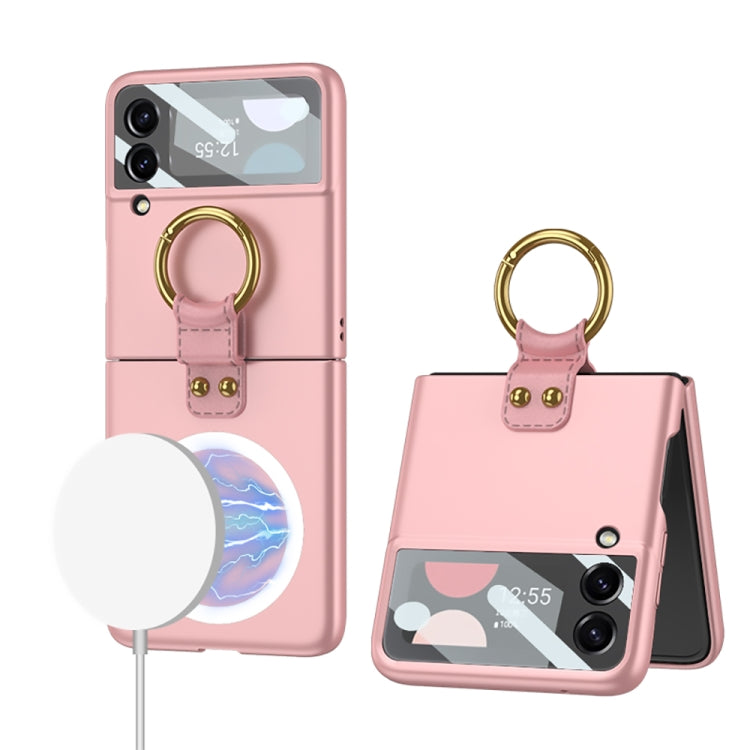 For Samsung Galaxy Z Flip3 5G GKK MagSafe Ultrathin Integrated Shockproof Phone Case with Ring Holder(Pink) - Galaxy Phone Cases by GKK | Online Shopping South Africa | PMC TechLife | Buy Now Pay Later Mobicred