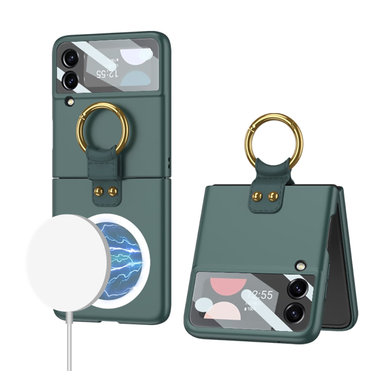 For Samsung Galaxy Z Flip3 5G GKK MagSafe Ultrathin Integrated Shockproof Phone Case with Ring Holder(Green) - Galaxy Phone Cases by GKK | Online Shopping South Africa | PMC TechLife | Buy Now Pay Later Mobicred
