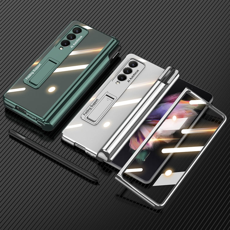 For Samsung Galaxy Z Fold3 5G GKK Magnetic Fold Hinge Shockproof Phone Case with Pen Slots(Silver) - free shipping - PMC TechLife - Order now!