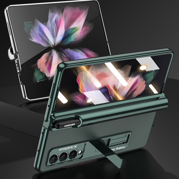 For Samsung Galaxy Z Fold3 5G GKK Magnetic Fold Hinge Shockproof Phone Case with Pen Slots(Silver) - free shipping - PMC TechLife - Order now!
