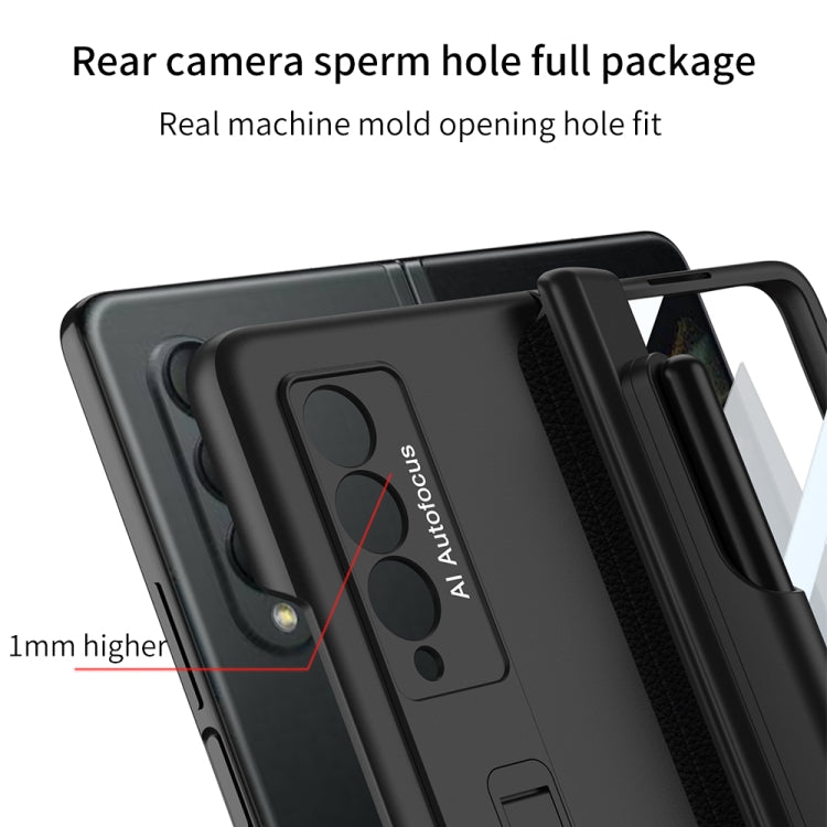 For Samsung Galaxy Z Fold3 5G GKK Full Coverage Magnetic Fold Hinge Shockproof Phone Case with Pen Slots(Gold) - free shipping - PMC TechLife - Order now!