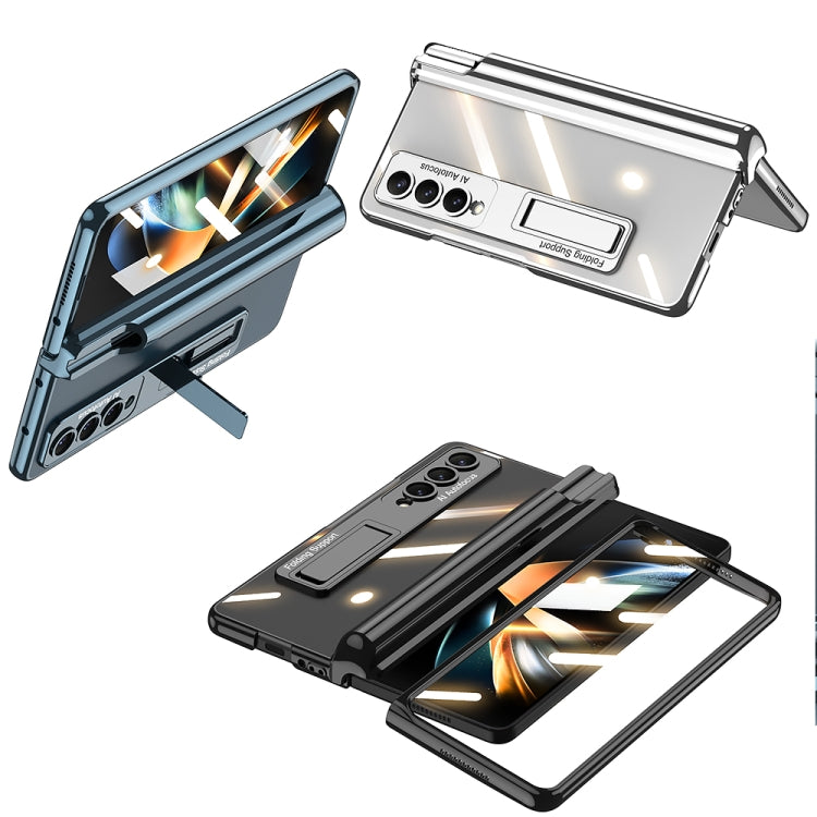 For Samsung Galaxy Z Fold4 GKK Magnetic Fold Hinge Shockproof Phone Case with Pen Slots(Silver) - free shipping - PMC TechLife - Order now!