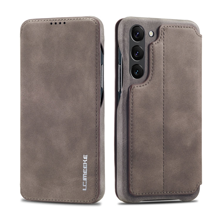 For Samsung Galaxy S23 5G LC.IMEEKE Hon Ancient Series Flip Leather Phone Case(Coffee) - Galaxy S23 5G Cases by LC.IMEEKE | Online Shopping South Africa | PMC TechLife | Buy Now Pay Later Mobicred