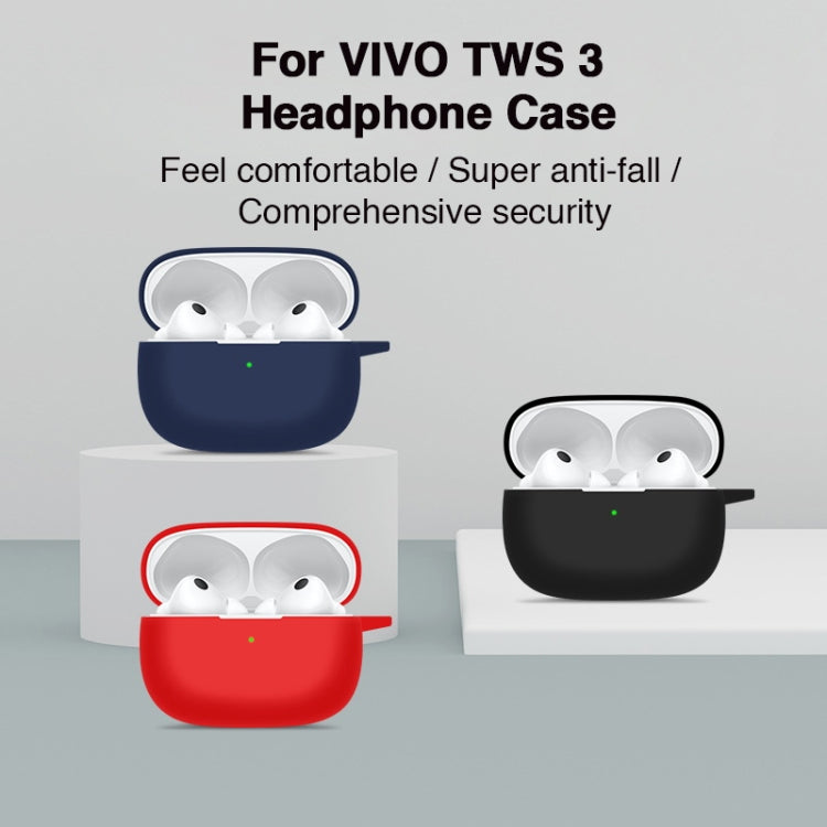 For vivo TWS 3 Silicone Earphone Protective Case(Black) - Other Earphone Case by PMC TechLife | Online Shopping South Africa | PMC TechLife