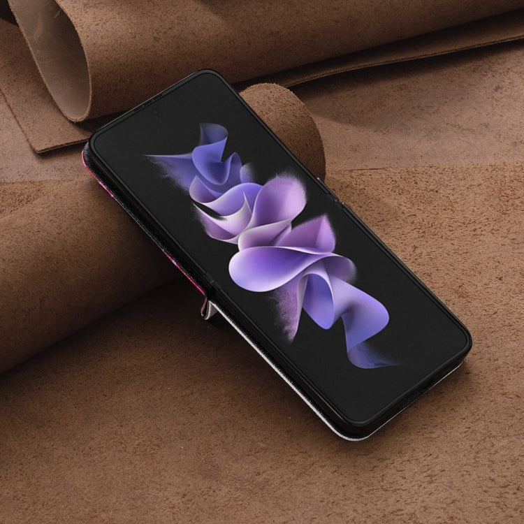 For Samsung Galaxy Z Flip3 5G Colored Drawing Invisible Magnetic Leather Phone Case(Sun Flower) - free shipping - PMC TechLife - Order now!