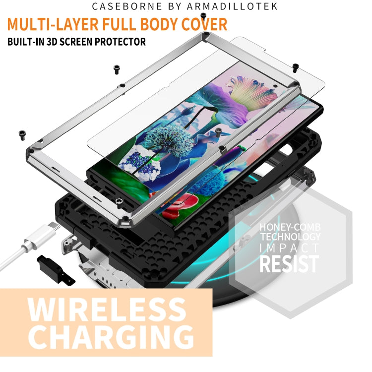 For Samsung Galaxy S23 Ultra 5G R-JUST Sliding Camera Design Life Waterproof Dustproof Shockproof Phone Case(Silver) - free shipping - PMC TechLife - Order now!