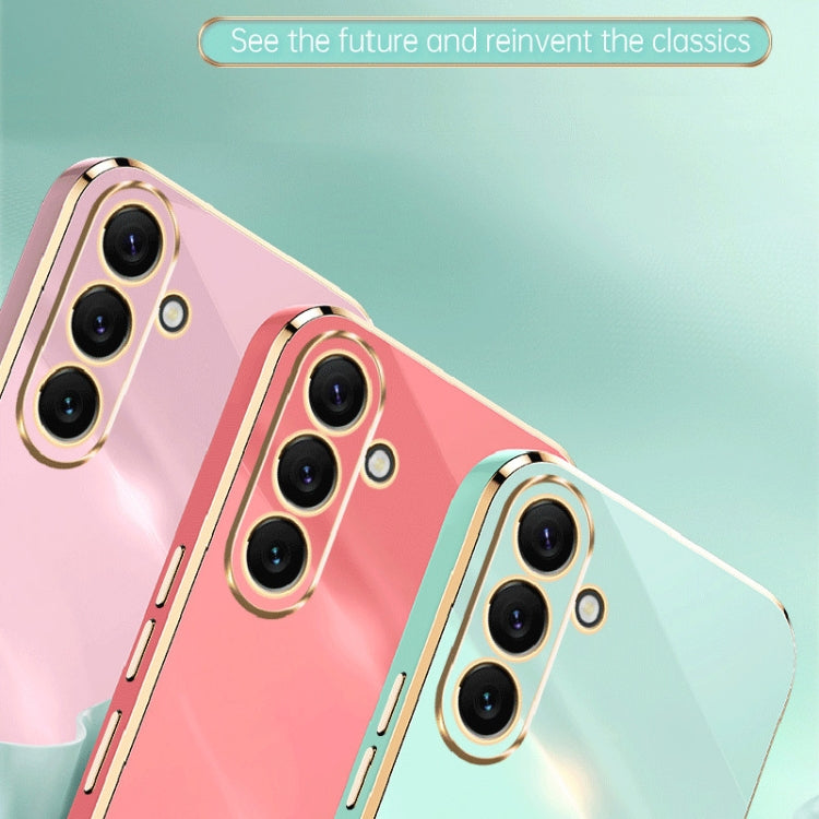 For Samsung Galaxy A54 5G XINLI Straight Edge 6D Electroplate TPU Phone Case(Mint Green) - free shipping - PMC TechLife - Order now!