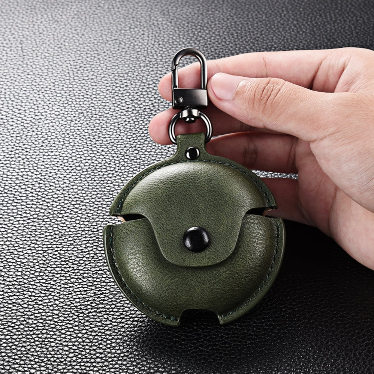 For Huawei FreeBuds 4i / 5i Business Leather Earphone Protective Case with Hook(Green) - free shipping - PMC TechLife - Order now!