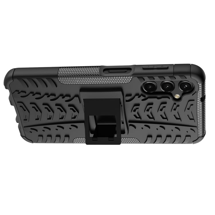 For Samsung Galaxy A14 5G Tire Texture TPU + PC Phone Case with Holder(Black) - free shipping - PMC TechLife - Order now!