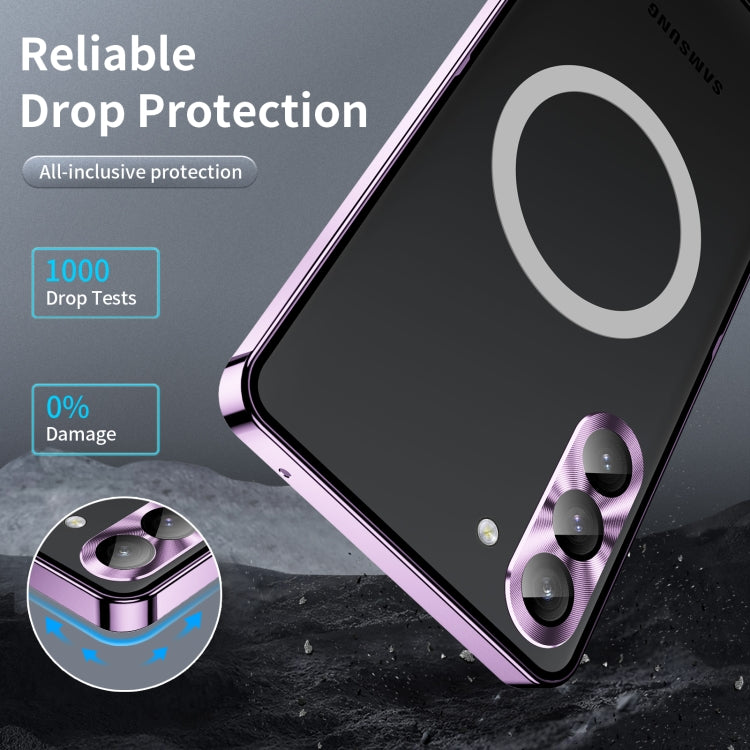 For Samsung Galaxy S23+ 5G MagSafe Magnetic Frosted Metal Phone Case(Purple) - Galaxy S23+ 5G Cases by PMC TechLife | Online Shopping South Africa | PMC TechLife
