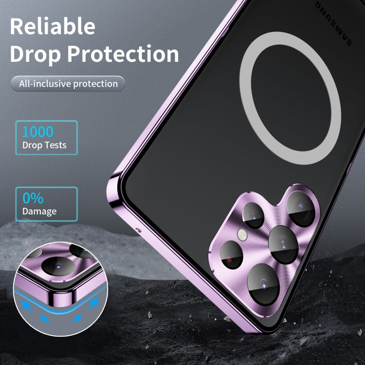 For Samsung Galaxy S23 Ultra 5G MagSafe Magnetic Frosted Metal Phone Case(Purple) - Galaxy S23 Ultra 5G Cases by PMC TechLife | Online Shopping South Africa | PMC TechLife