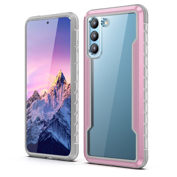 For Samsung Galaxy S22 5G iPAKY Thunder Series Aluminum Frame + TPU Bumper + Clear PC Shockproof Phone Case(Rose Gold) - Galaxy S22 5G Cases by iPAKY | Online Shopping South Africa | PMC TechLife | Buy Now Pay Later Mobicred