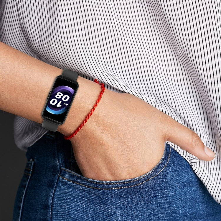 For Keep Band B5 / B4 / B4 Lite 16mm Glossy Surface Silicone Watch Band(Dark Grey) - Watch Bands by PMC TechLife | Online Shopping South Africa | PMC TechLife | Buy Now Pay Later Mobicred