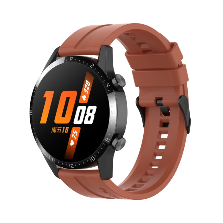 For Huawei Watch 3 Pro New 20mm Silicone Black Buckle Watch Band(Cabernet Orange) - free shipping - PMC TechLife - Order now!