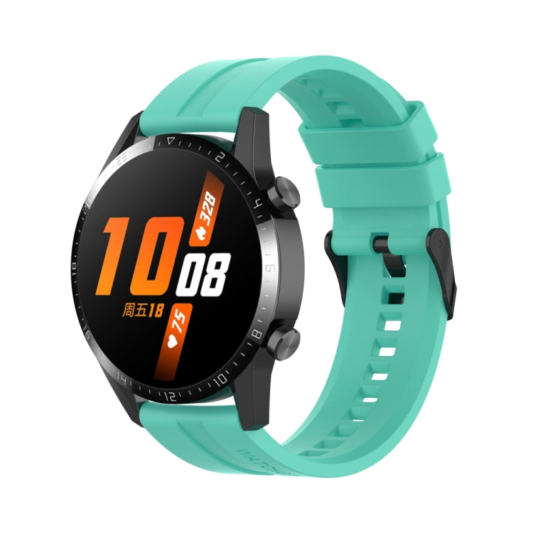 For Huawei Watch 3 Pro New 22mm Silicone Black Buckle Watch Band(Aurora Blue) - free shipping - PMC TechLife - Order now!