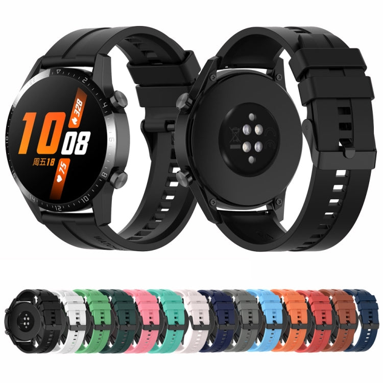 For Huawei Watch 3 Pro New 22mm Silicone Black Buckle Watch Band(Aurora Blue) - free shipping - PMC TechLife - Order now!