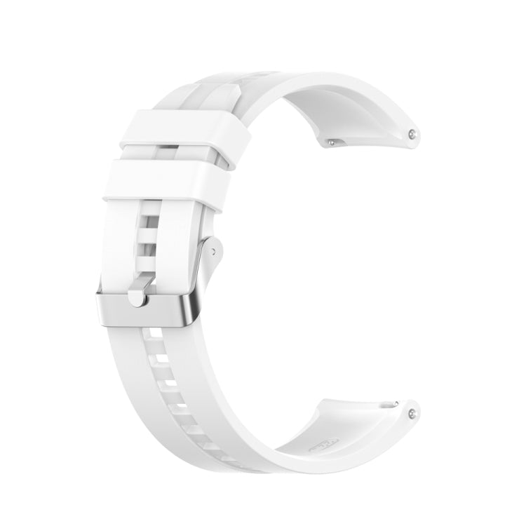 For Huawei Watch Buds / Watch 3 Pro New 22mm Silicone Silver Buckle Watch Band(White) - free shipping - PMC TechLife - Order now!