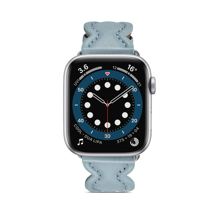 Genuine Leather Breathable Watch Band For Apple Watch Series 9&8&7 41mm / SE 3&SE 2&6&SE&5&4 40mm / 3&2&1 38mm(Pink) - free shipping - PMC TechLife - Order now!