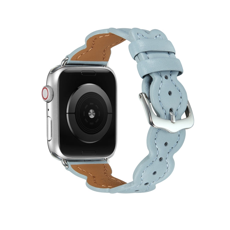 Genuine Leather Breathable Watch Band For Apple Watch Series 9&8&7 41mm / SE 3&SE 2&6&SE&5&4 40mm / 3&2&1 38mm(Pink) - free shipping - PMC TechLife - Order now!