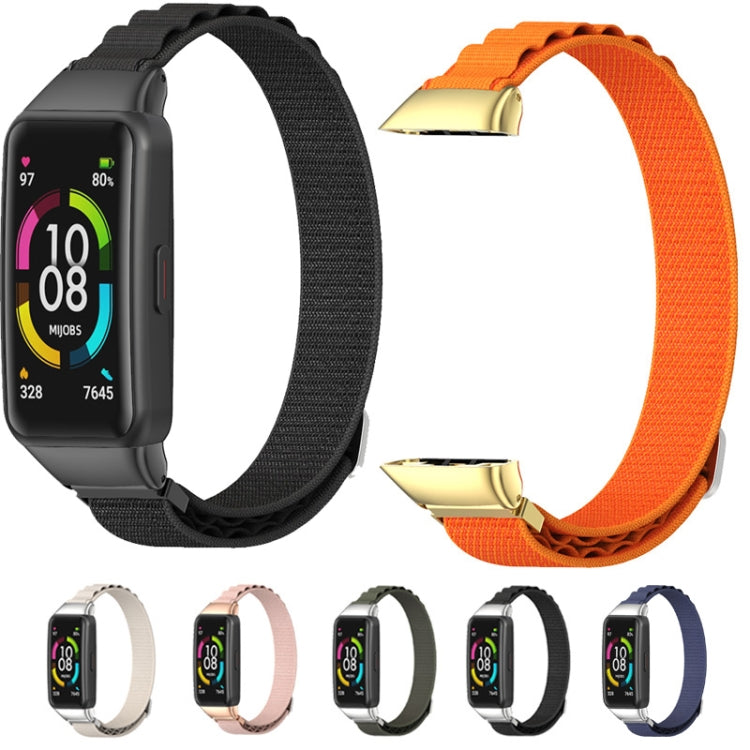 For Huawei Band 7 / 7 NFC MIJOBS Nylon Breathable Watch Band(Army Green Silver) - free shipping - PMC TechLife - Order now!