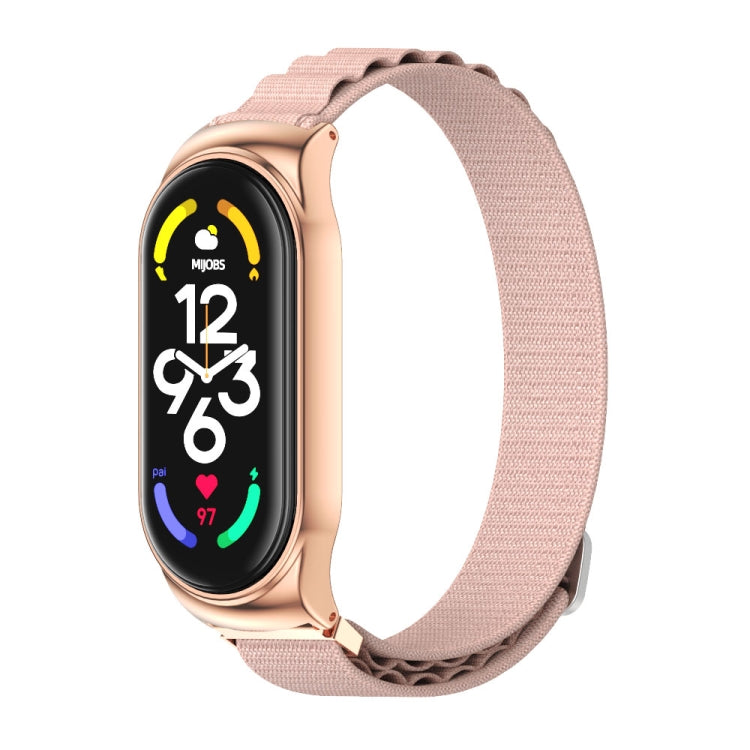 For Xiaomi Mi Band 6 / 5 / 4 / 3 MIJOBS CS Nylon Breathable Watch Band(Pink Rose Gold) - free shipping - PMC TechLife - Order now!