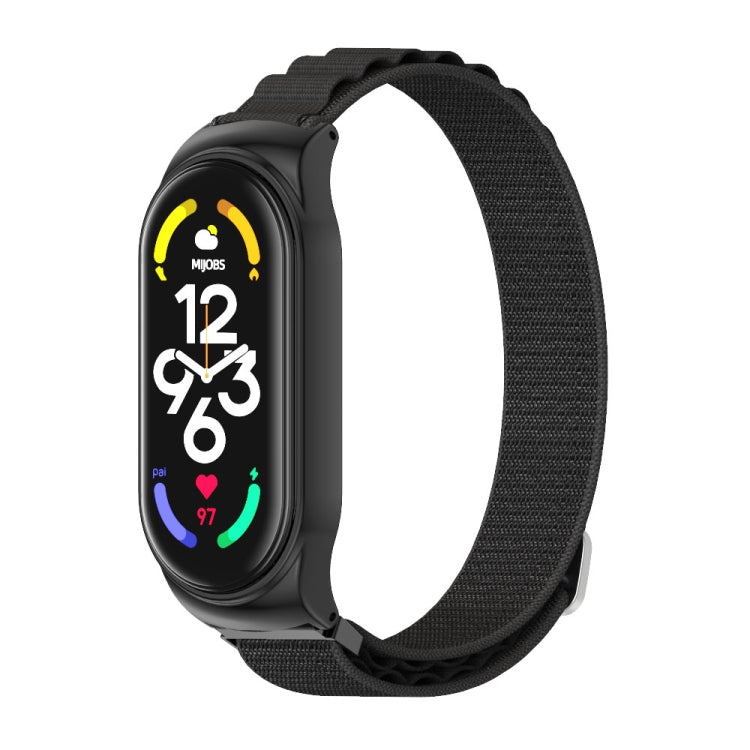 For Xiaomi Mi Band 7 / 7 NFC MIJOBS CS Nylon Breathable Watch Band(Black) - Watch Bands by MIJOBS | Online Shopping South Africa | PMC TechLife | Buy Now Pay Later Mobicred